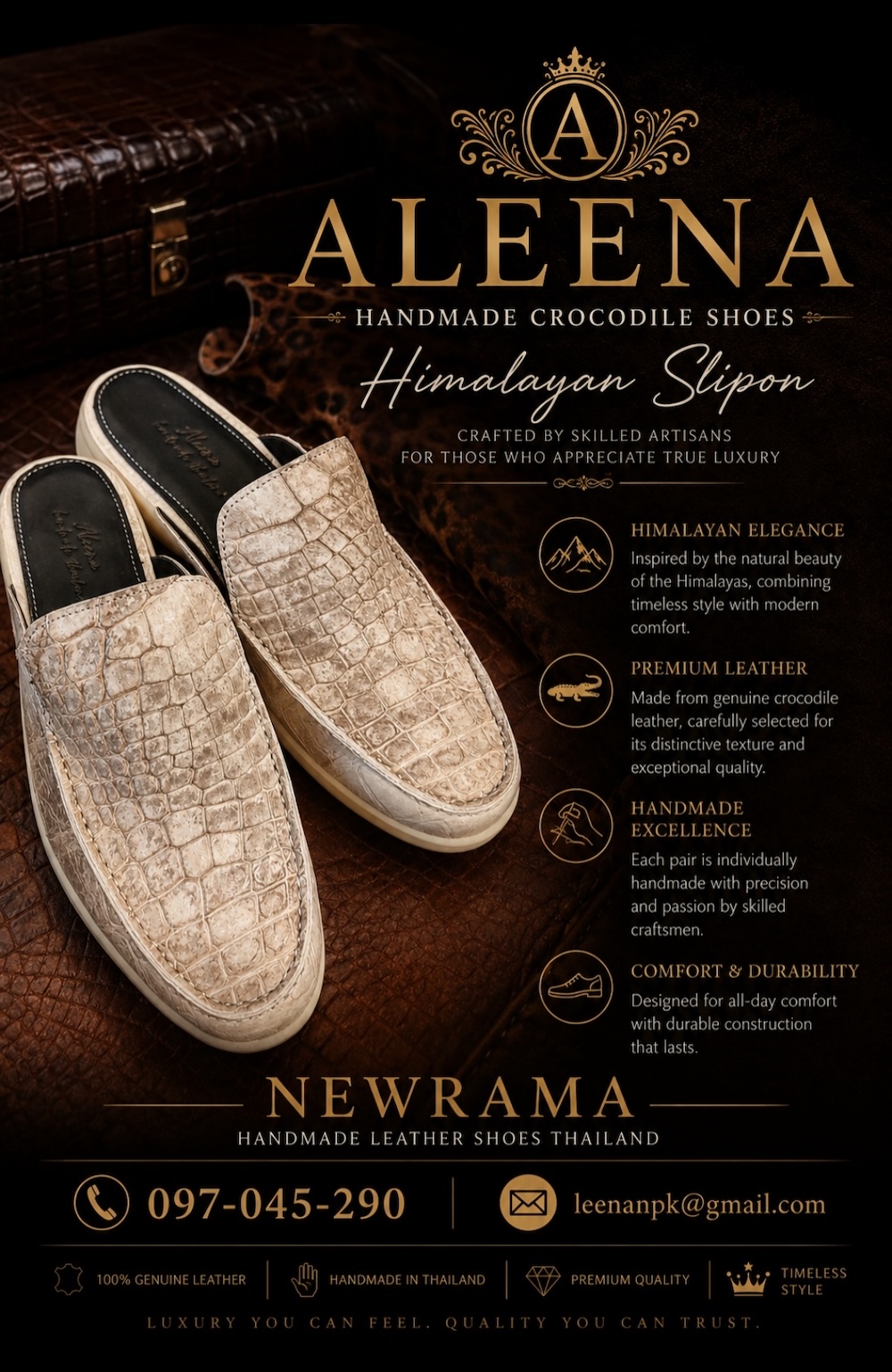  aleena leather custom made crocodile 