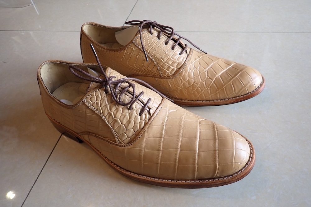  crocodile shoes leather custom made thailand 