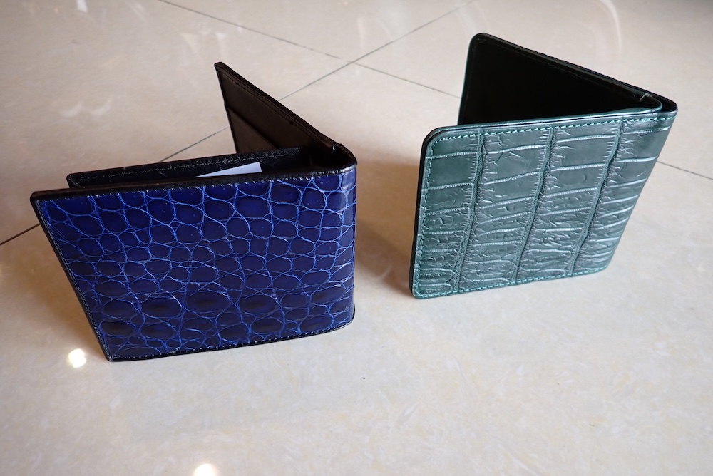  crocodile wallet custom made leather 