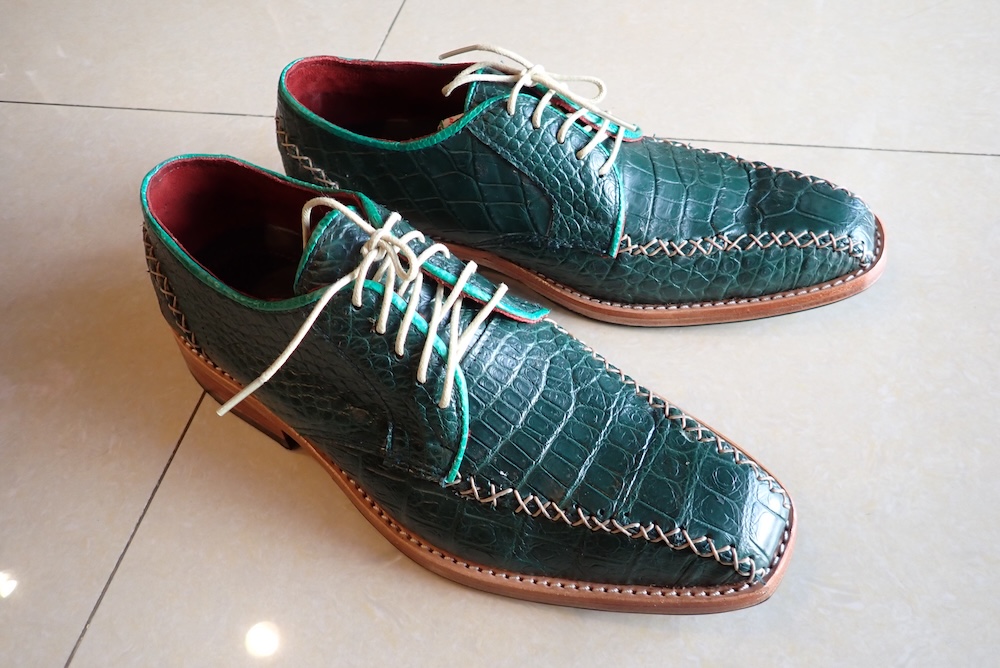shoes custom made leather lizard