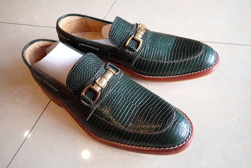  shoes custom made lizard 