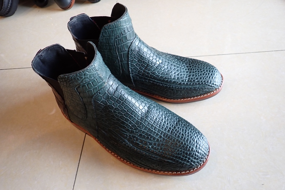  shoes hand made leather crocodile 
