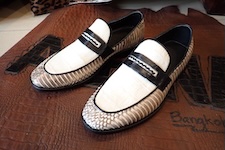  shoes leather hand made python 