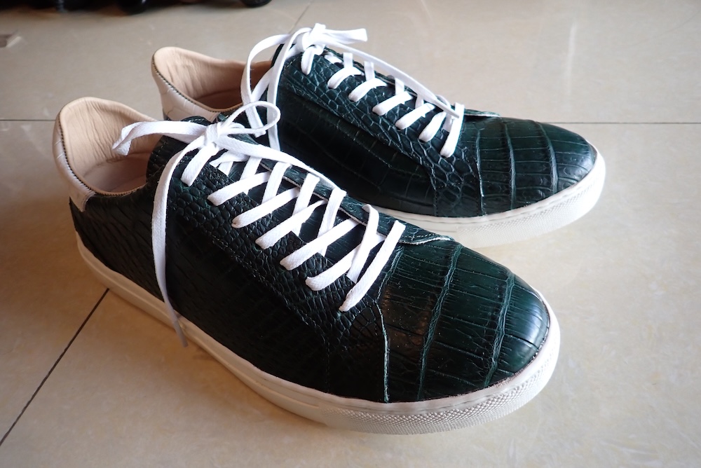 shoes leather python custom made